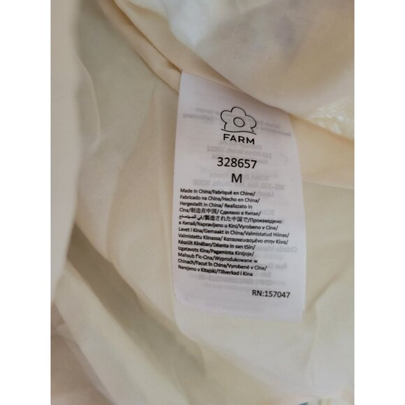 Farm Rio White Romantic floral print boho midi Skirt New size Medium Sustainable - Picture 11 of 11